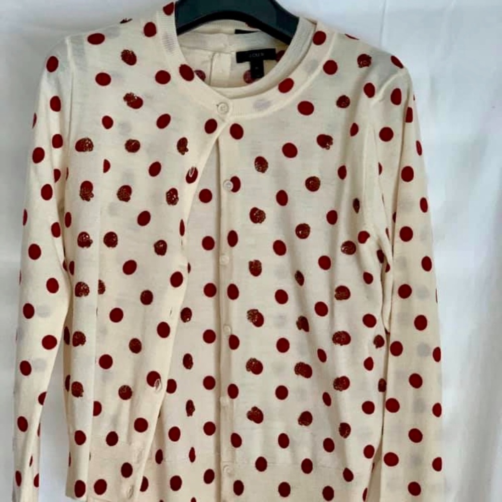 J. Crew Polka dot sweater set